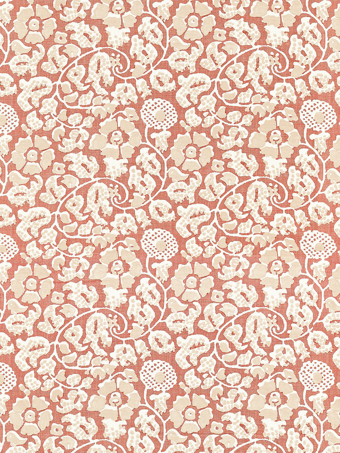 Maiden Floral - Terracotta - Scalamandre Fabric