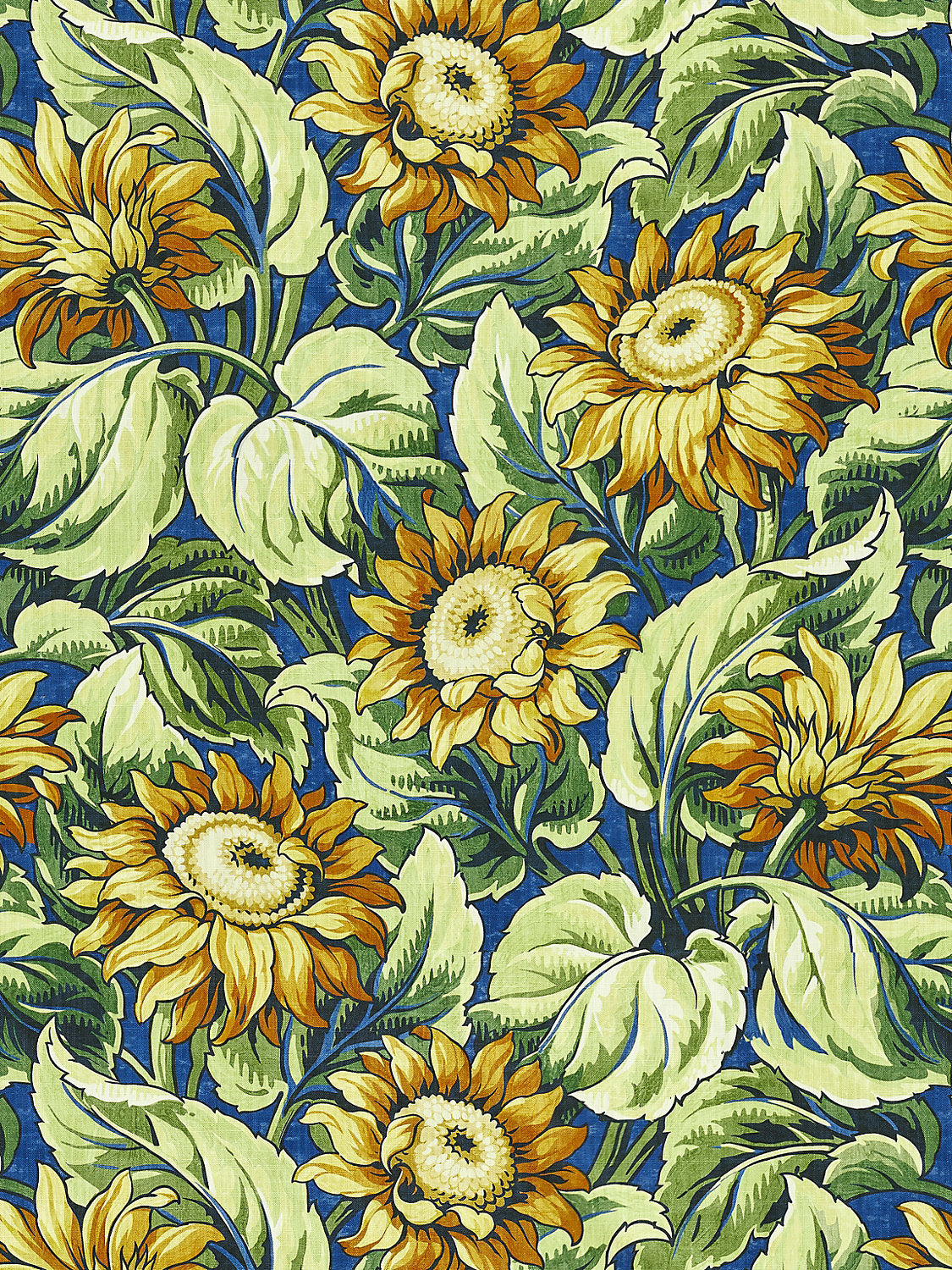Sunflower Print - Cobalt