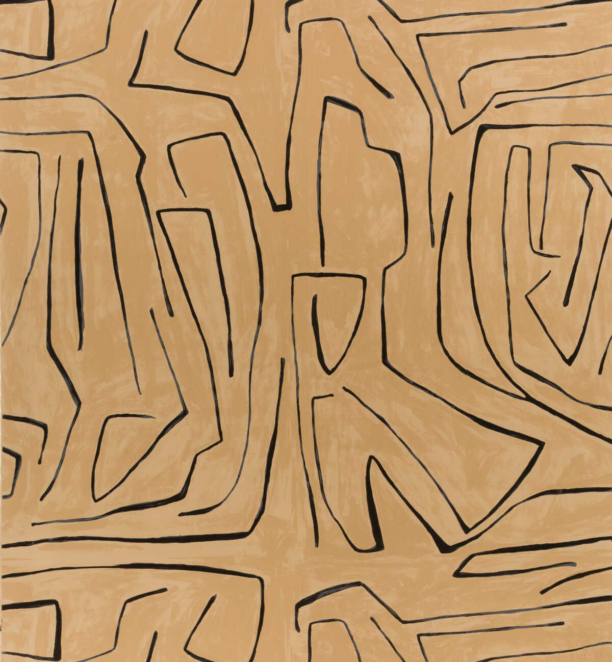 Graffito - Sand/Black - LEE JOFA MODERN Wallpaper