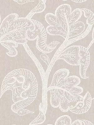 Russell - White On Natural - Scalamandre Fabric