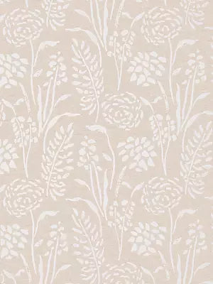 Flora - White On Natural - Scalamandre Fabric