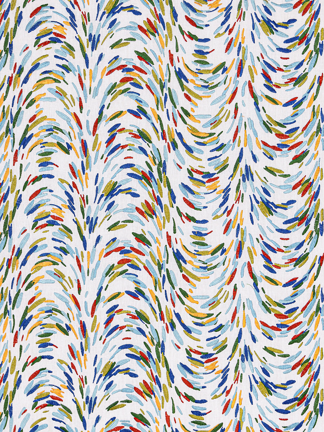 Fountain Embroidery - Tropical Blue - Scalamandre Fabric