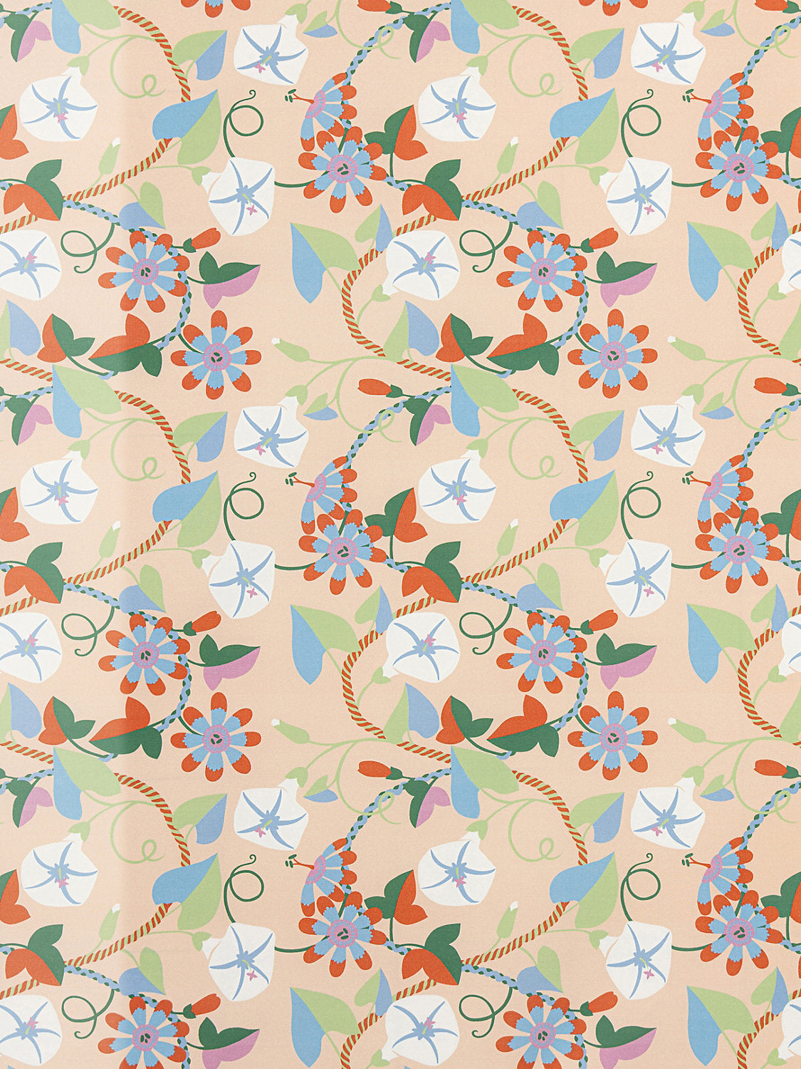 Morning Glory - Peach - Scalamandre Fabric