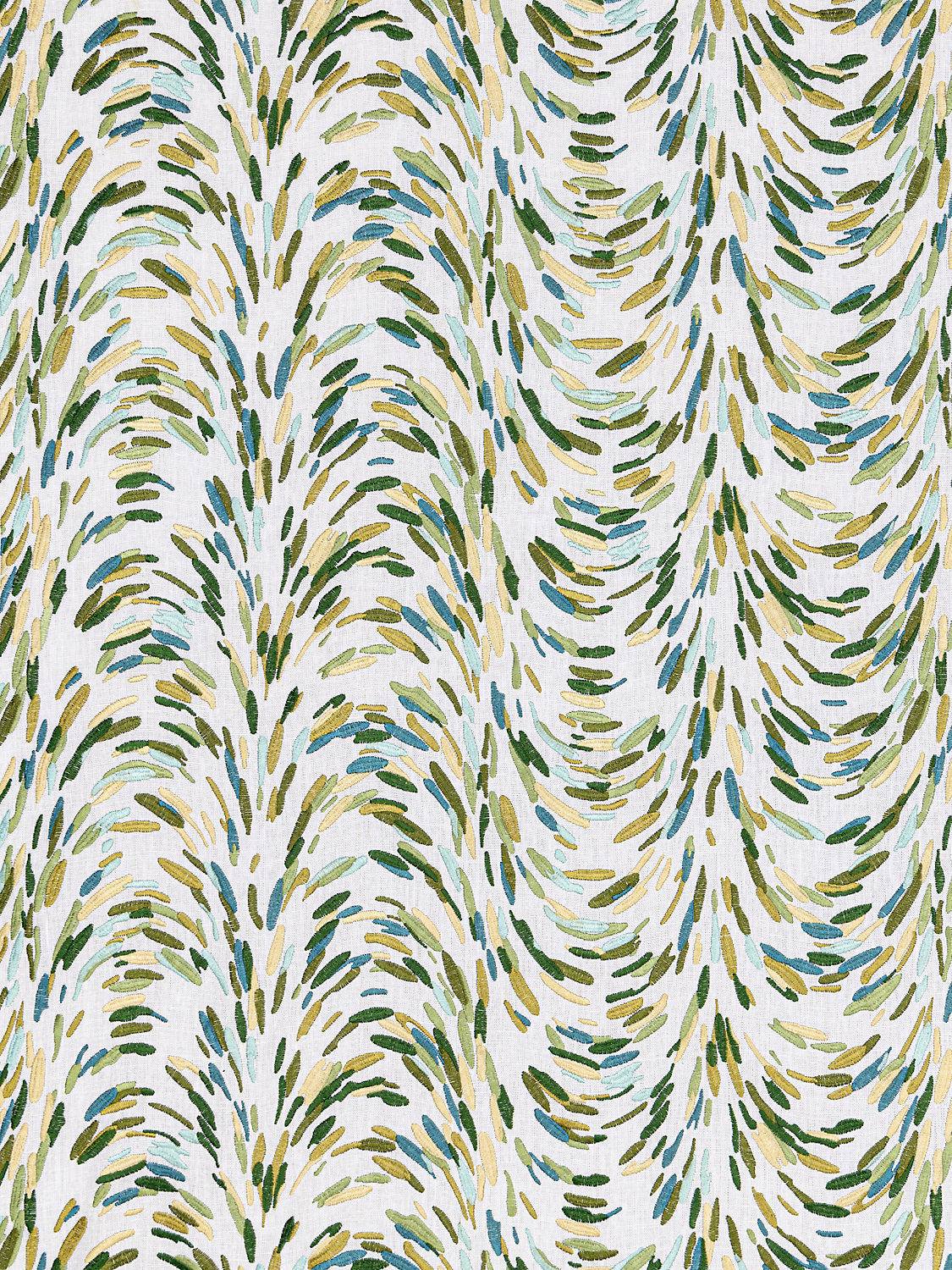 Fountain Embroidery - Leaf - Scalamandre Fabric