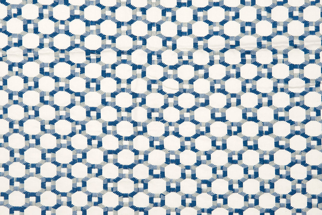 Island Trellis - Blue - Scalamandre Fabric