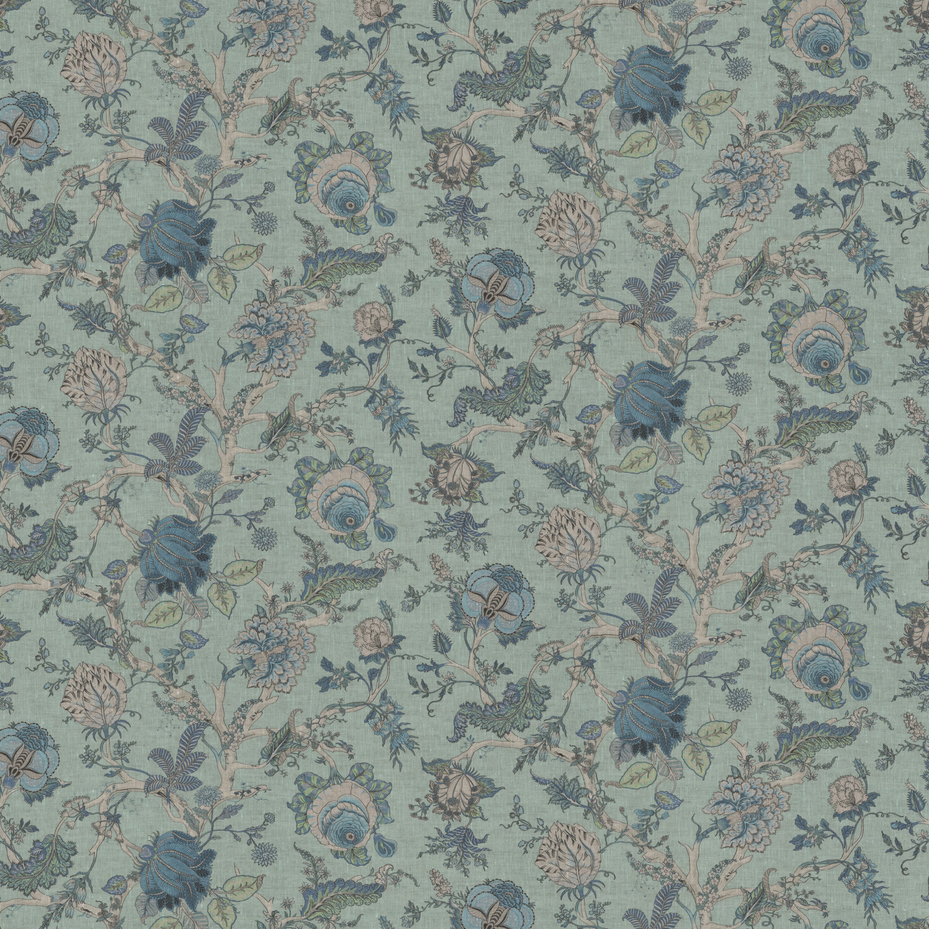 INGHAM-1-TURQUOISE-STOUT-TEXTILES - Stout Textiles Fabric