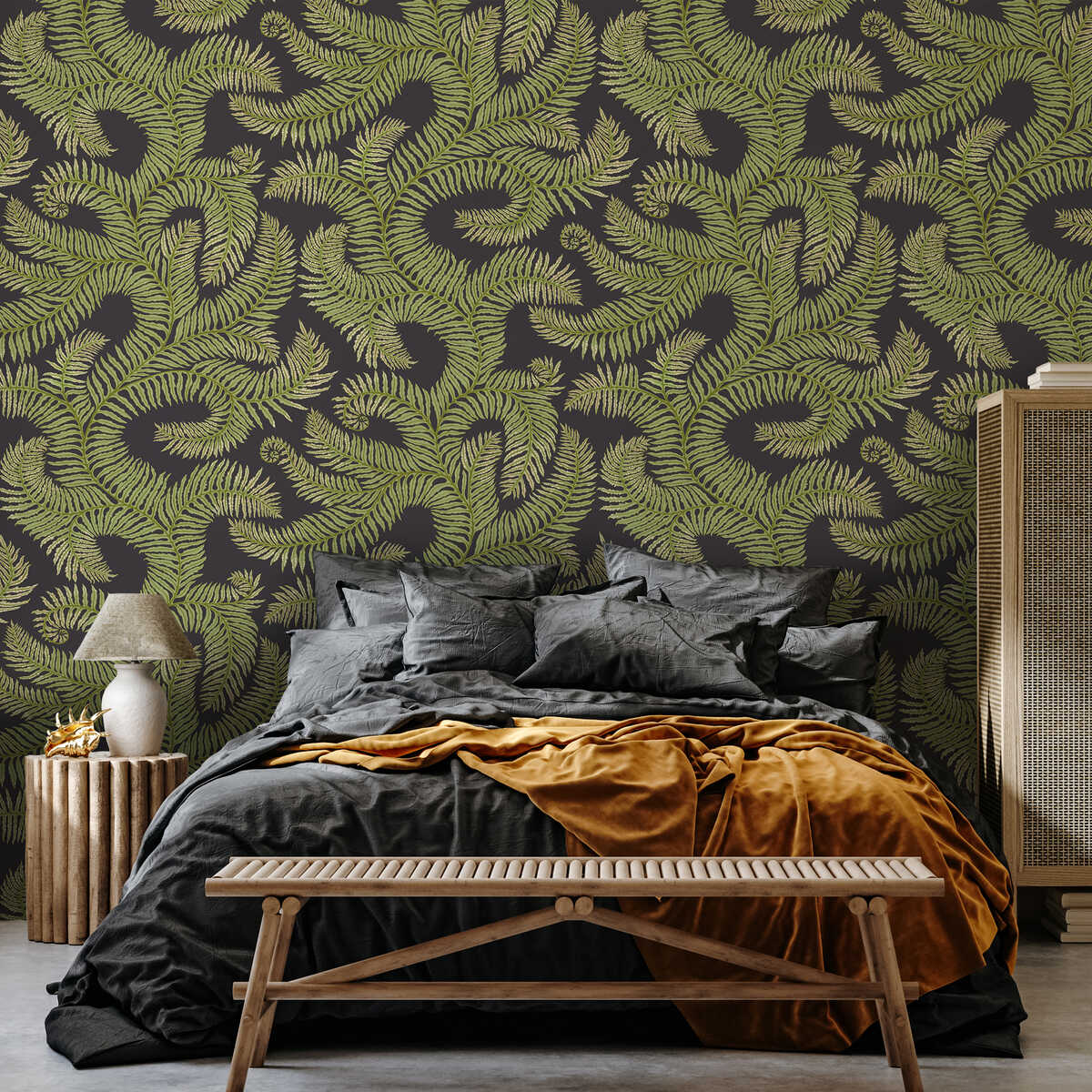 Bombes Fernery - 01 - KRAVET COUTURE Wallpaper