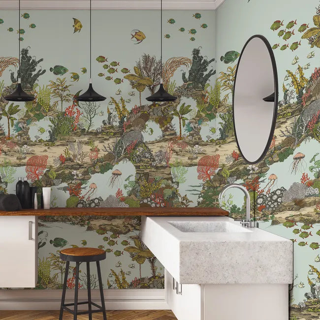 JMW1003.01.0 UNDERWATER JUNGLE 01 - KRAVET COUTURE Wallcovering