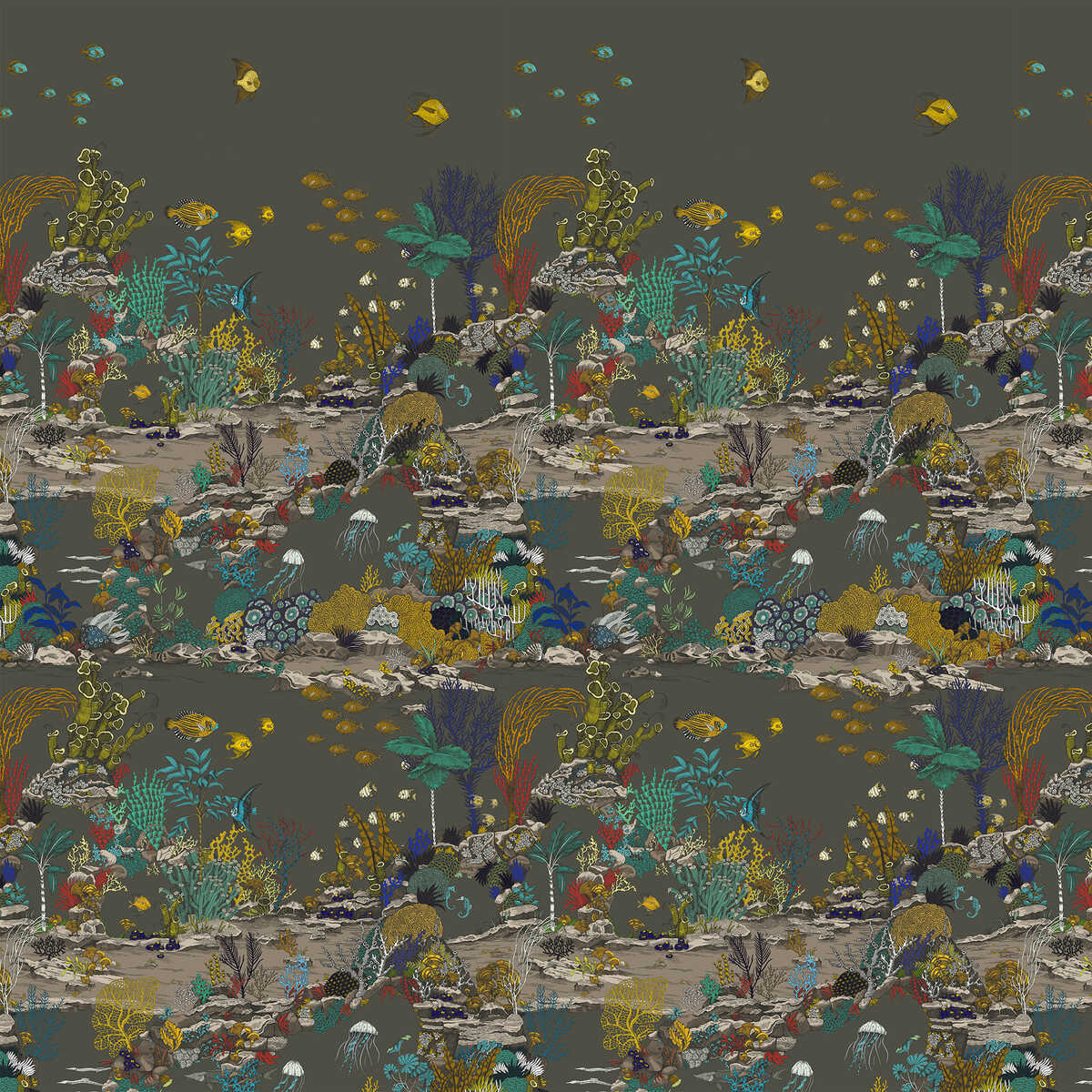 Underwater Jungle - 02 - KRAVET COUTURE Papel pintado