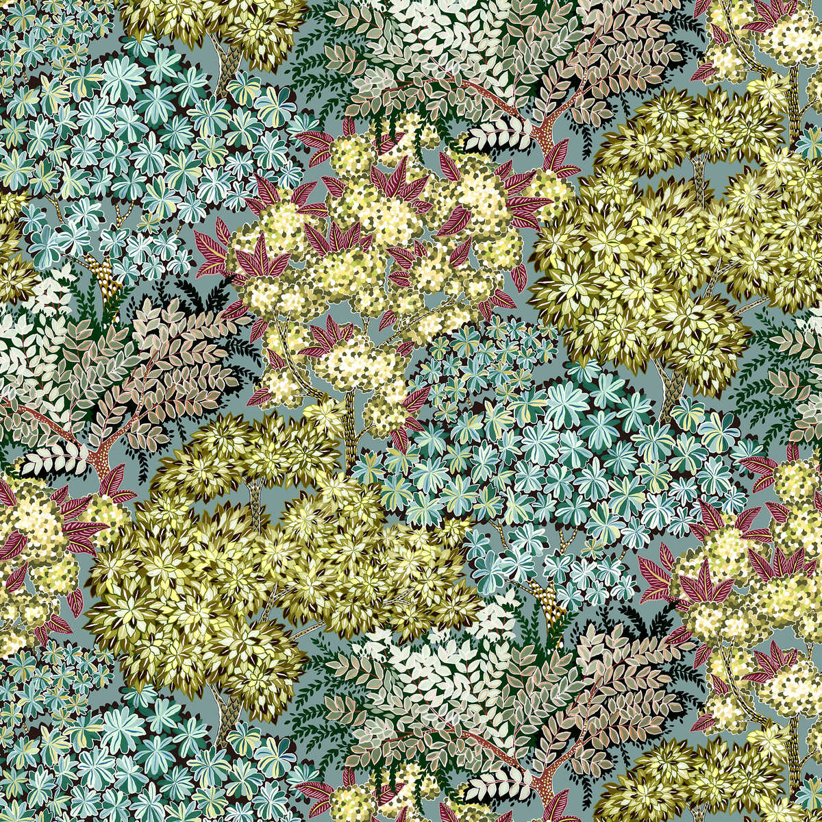 Broccoli Canopy - 01 - KRAVET COUTURE Wallpaper