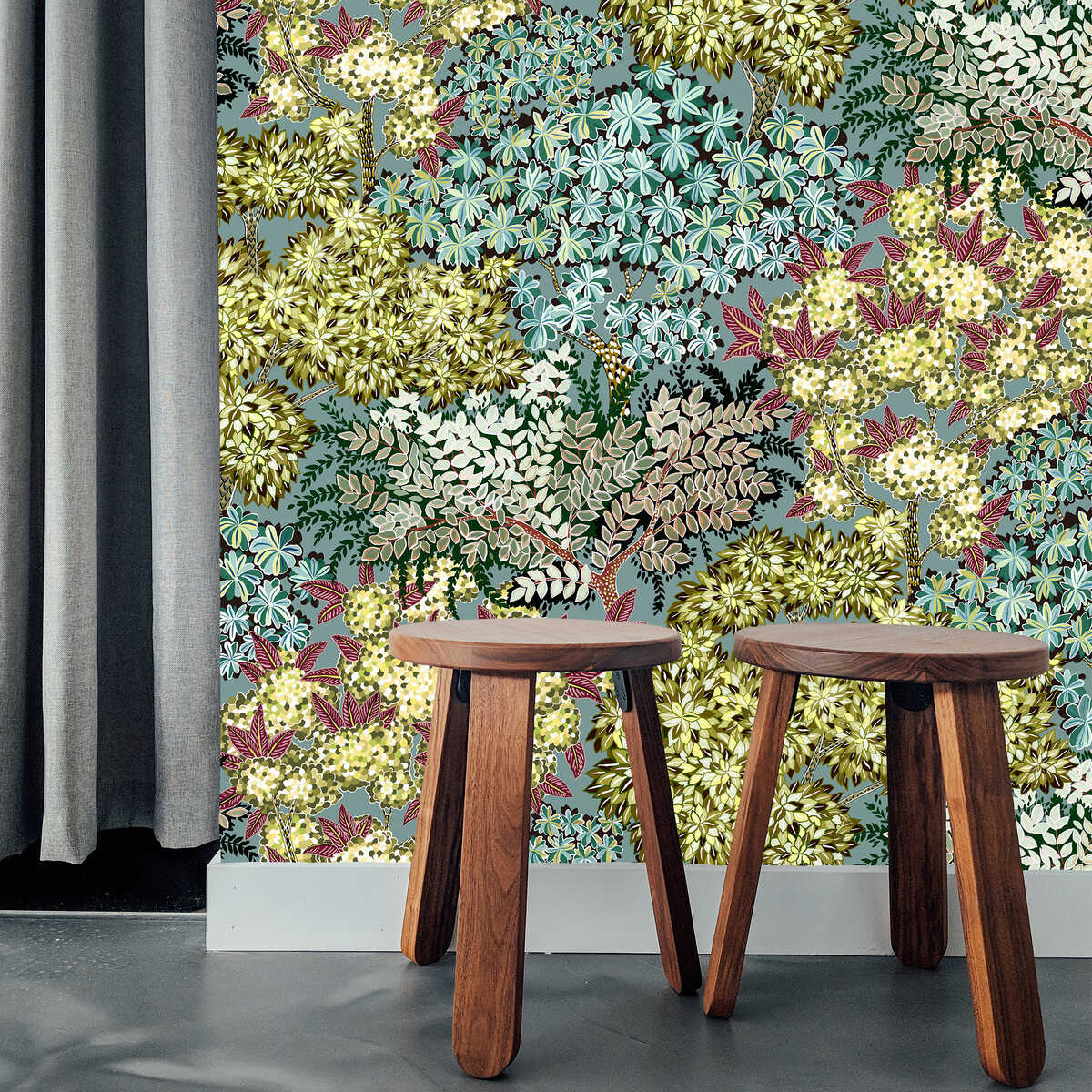 Broccoli Canopy - 01 - KRAVET COUTURE Wallpaper