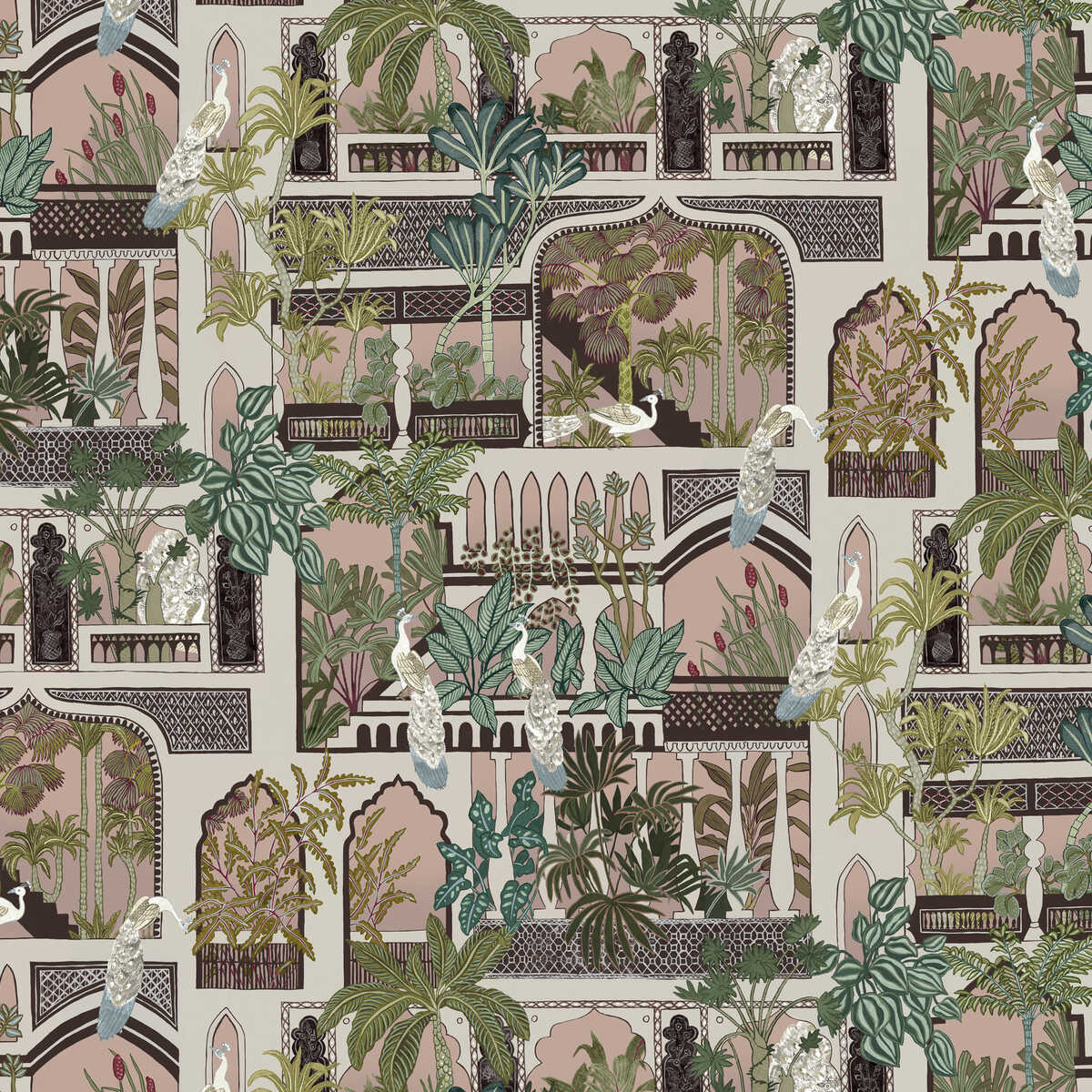 Peacock Arches - 01 - KRAVET COUTURE Wallpaper