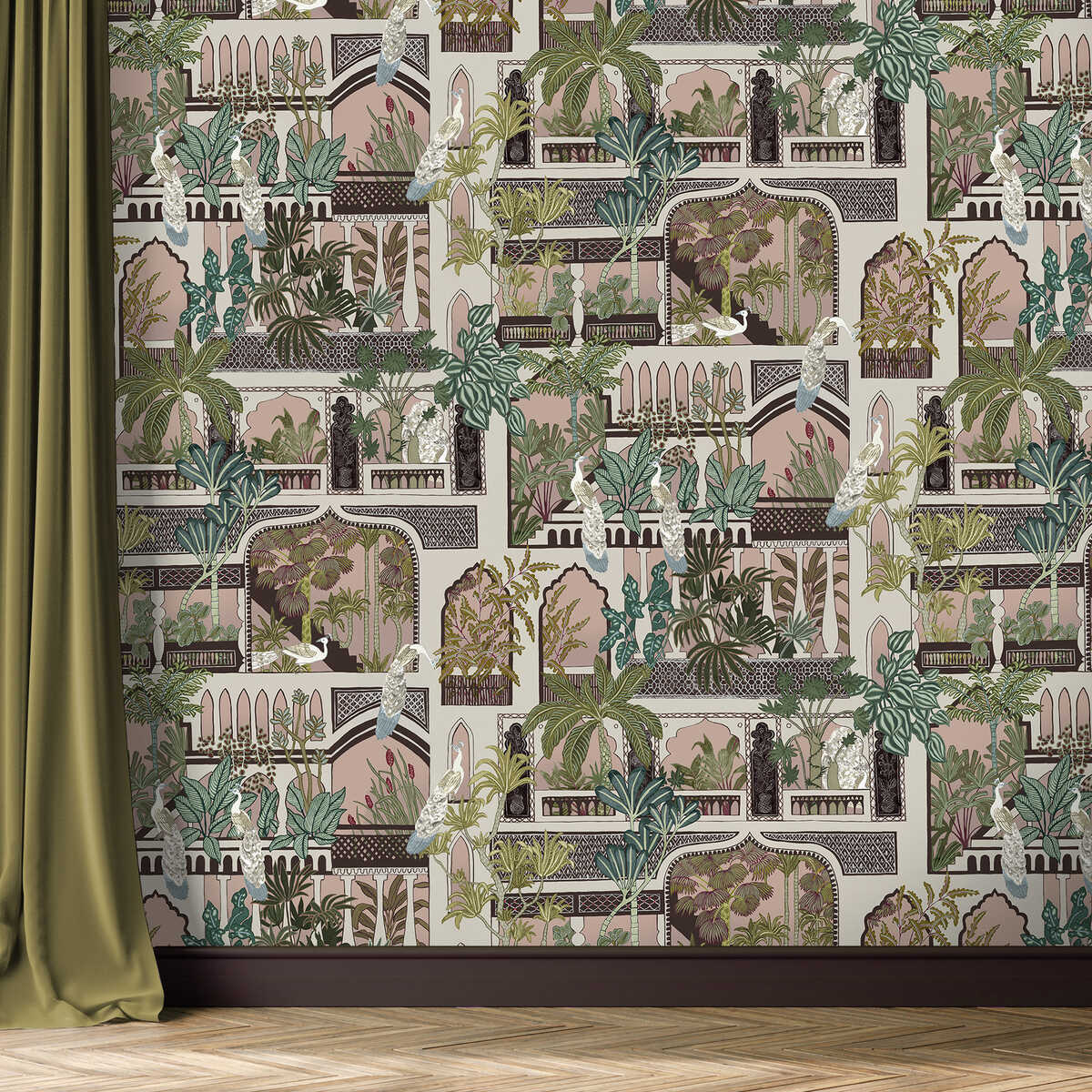 Peacock Arches - 01 - KRAVET COUTURE Wallpaper