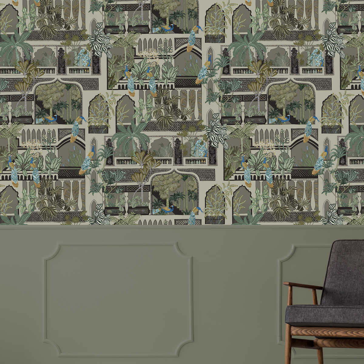 Peacock Arches - 11 - KRAVET COUTURE Wallpaper
