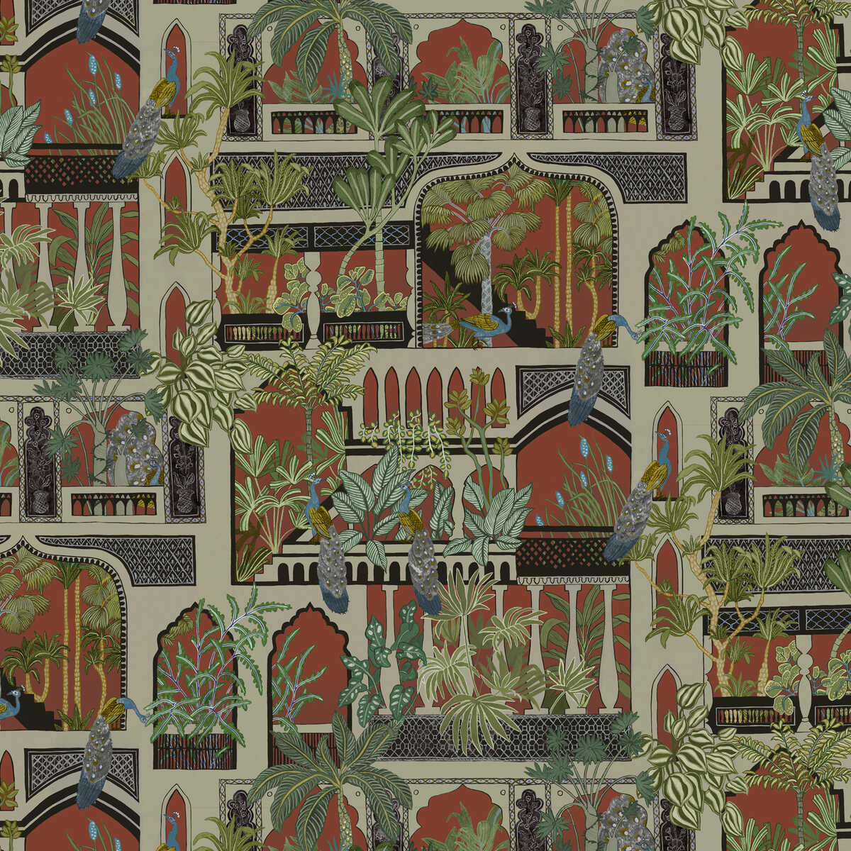 Peacock Arches - 41 - KRAVET COUTURE Wallpaper