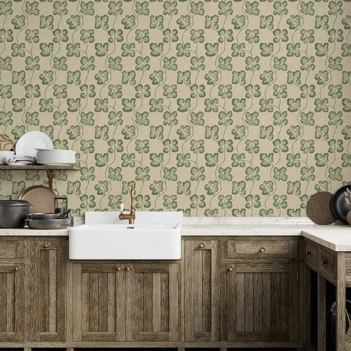 Cabbage Check Wp - 01 - KRAVET COUTURE Wallpaper