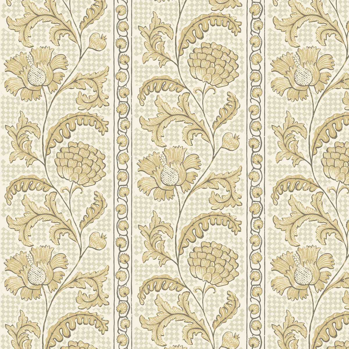 Floral Check - 31 - KRAVET COUTURE Wallpaper