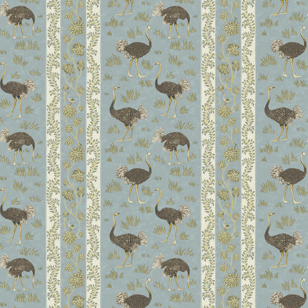 Ostrich Stripe - 01 - KRAVET COUTURE Papel pintado