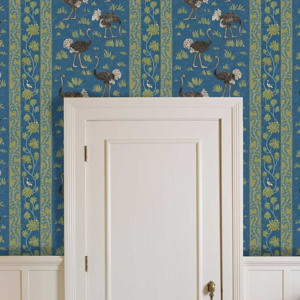 Ostrich Stripe - 21 - KRAVET COUTURE Papel pintado