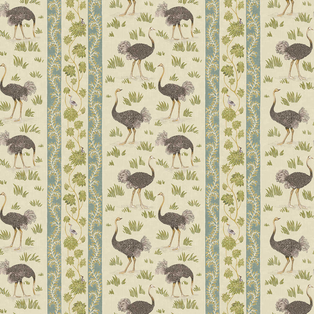 Ostrich Stripe - 41 - KRAVET COUTURE Papel pintado