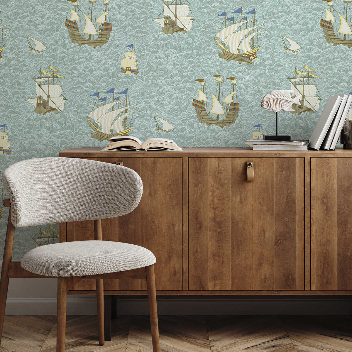 Ships - 01 - KRAVET COUTURE Papel pintado
