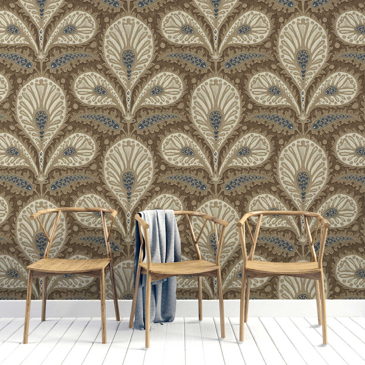 Ikat Clover - 21 - KRAVET COUTURE Papel pintado