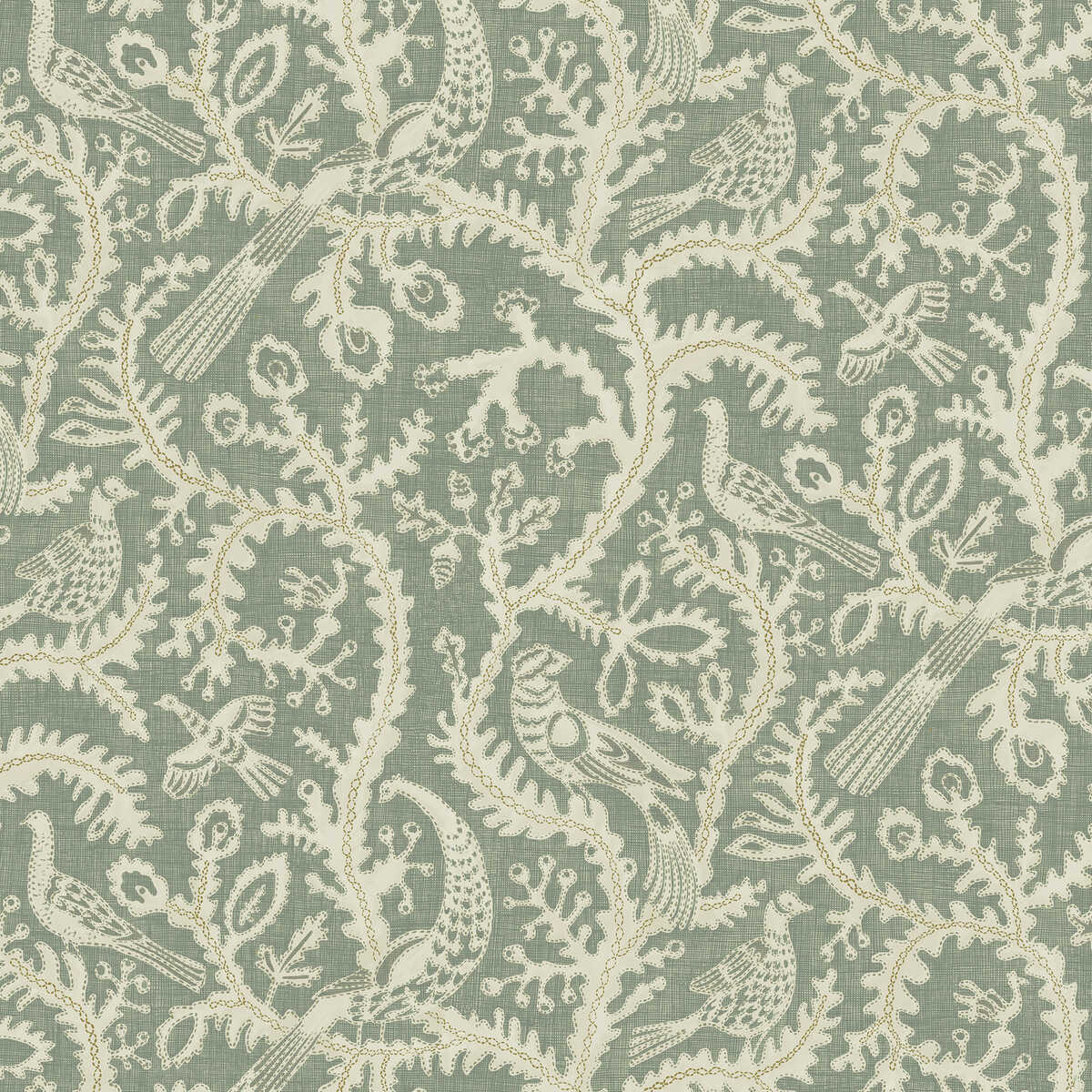 Stitched Birds - 01 - KRAVET COUTURE Papel pintado
