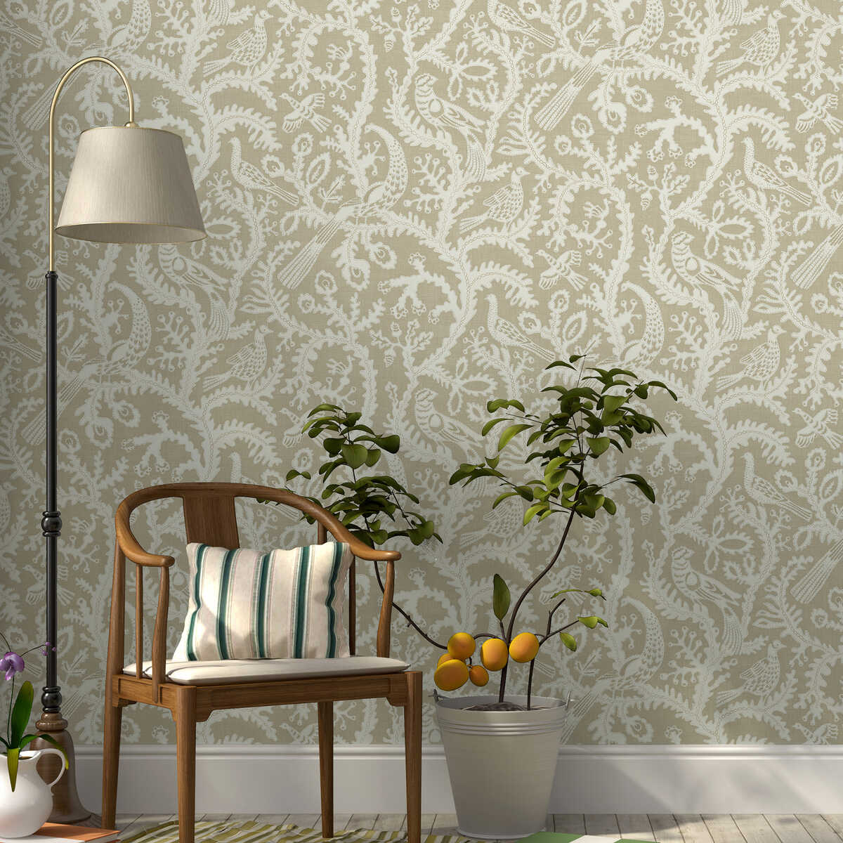 Stitched Birds - 11 - KRAVET COUTURE Papel pintado