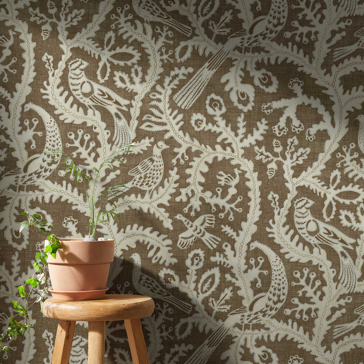 Stitched Birds - 21 - KRAVET COUTURE Papel pintado