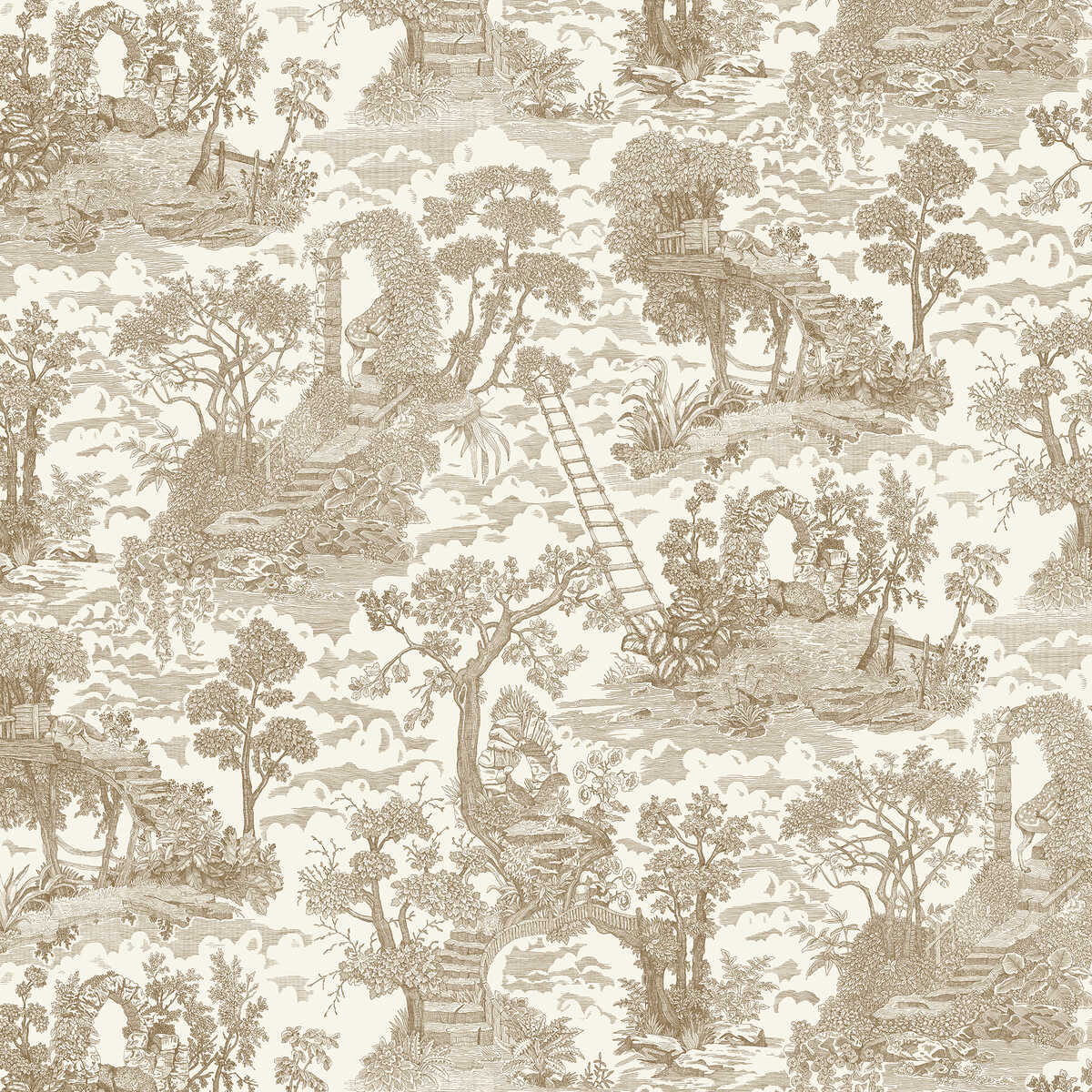 Islet Hopping Toile - 01 - KRAVET COUTURE Papel pintado