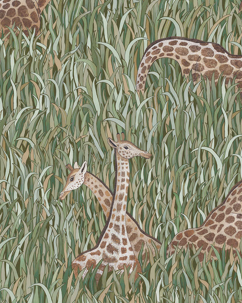Giraffes - 01 - KRAVET COUTURE Wallpaper
