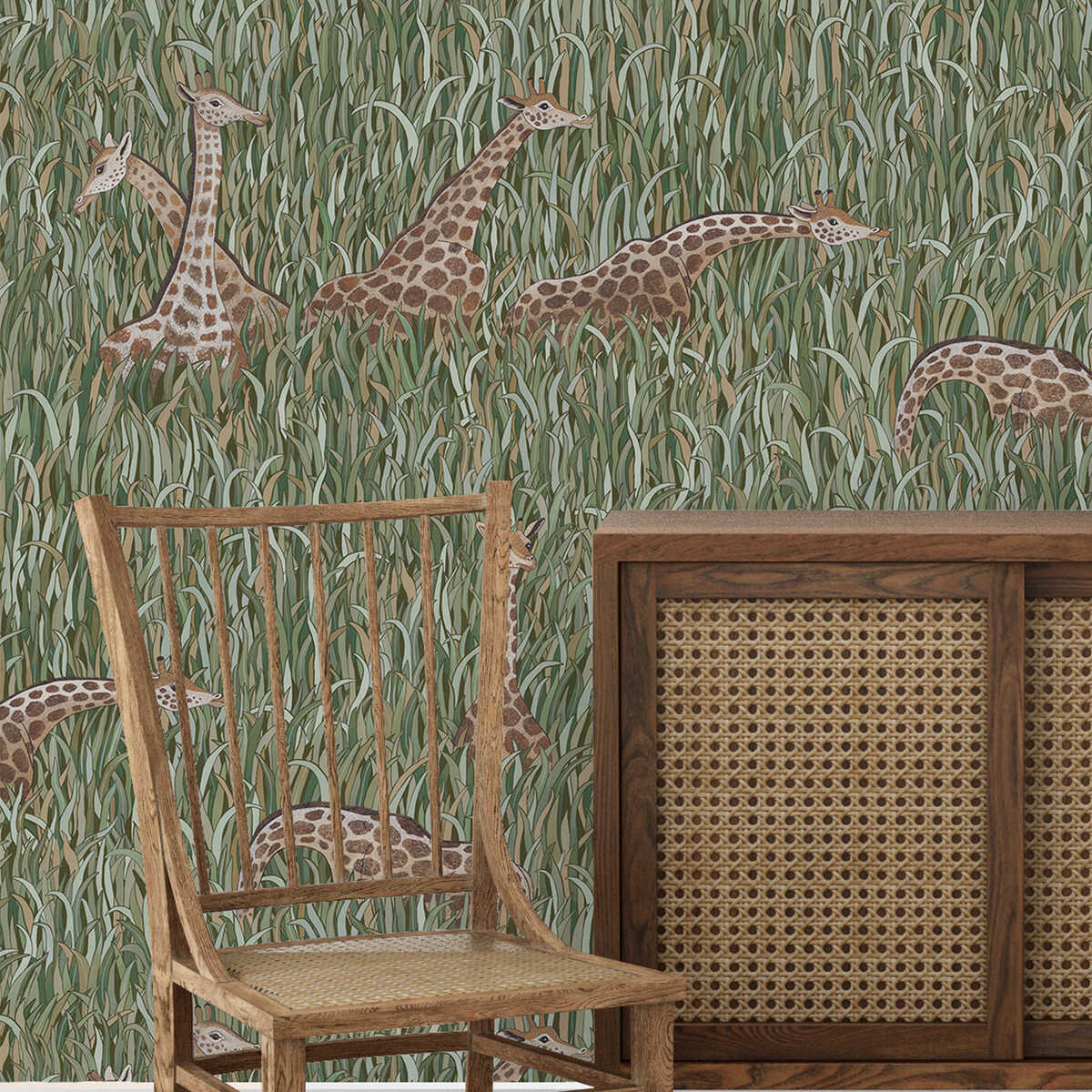 Giraffes - 01 - KRAVET COUTURE Wallpaper