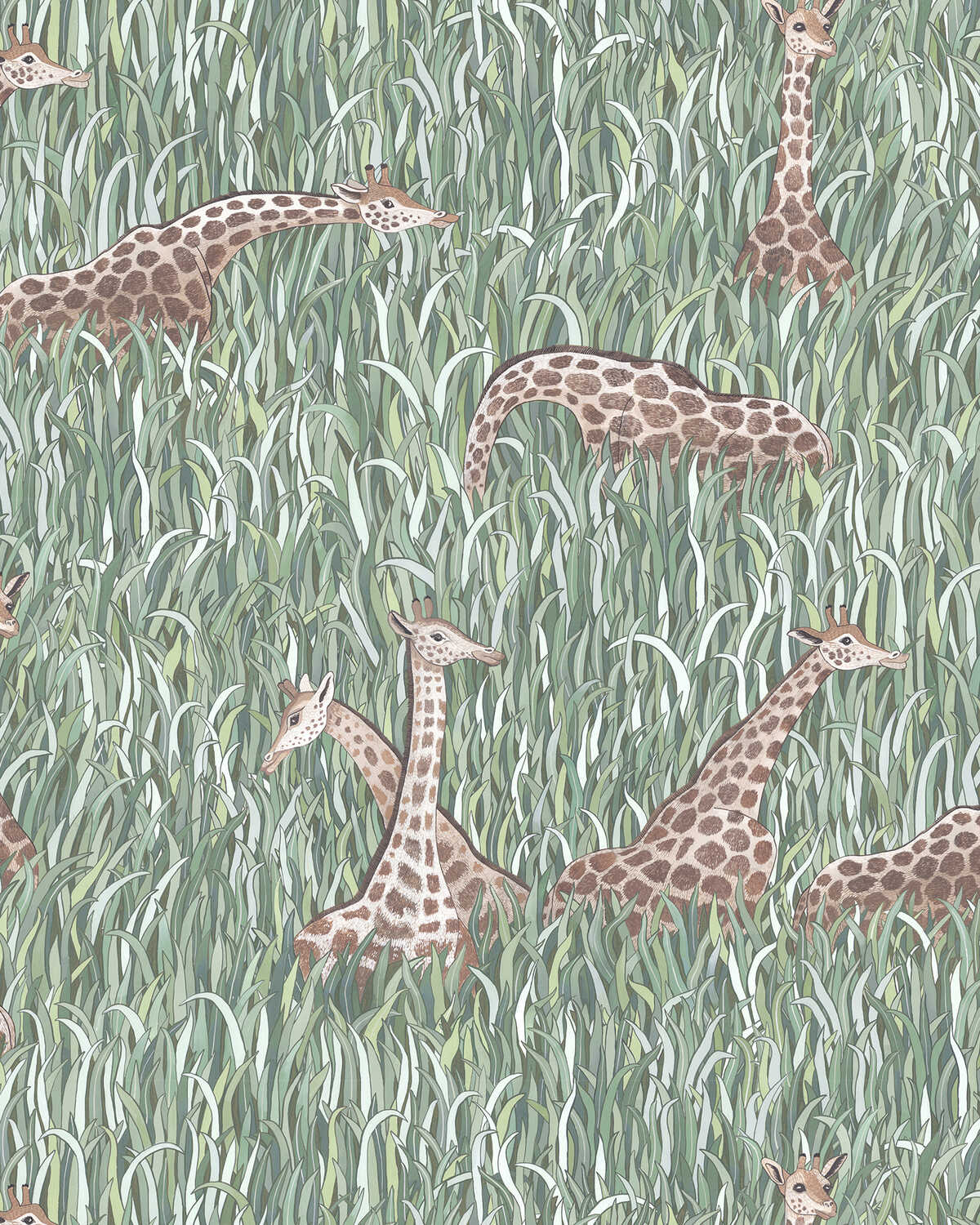Giraffes - 11 - KRAVET COUTURE Wallpaper