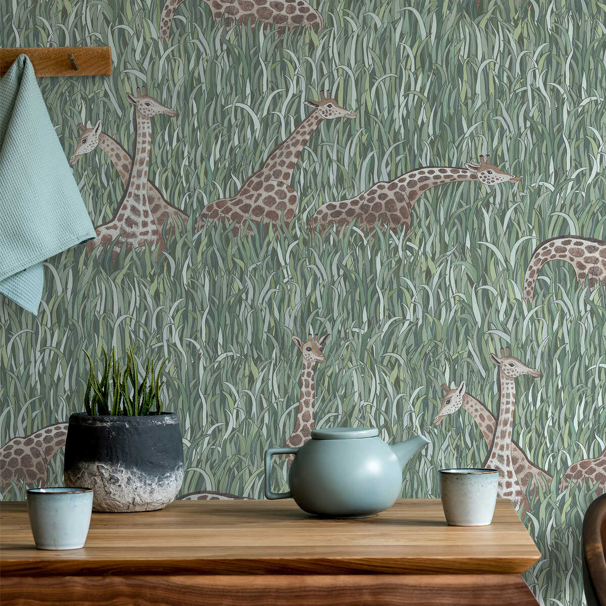 Giraffes - 11 - KRAVET COUTURE Wallpaper