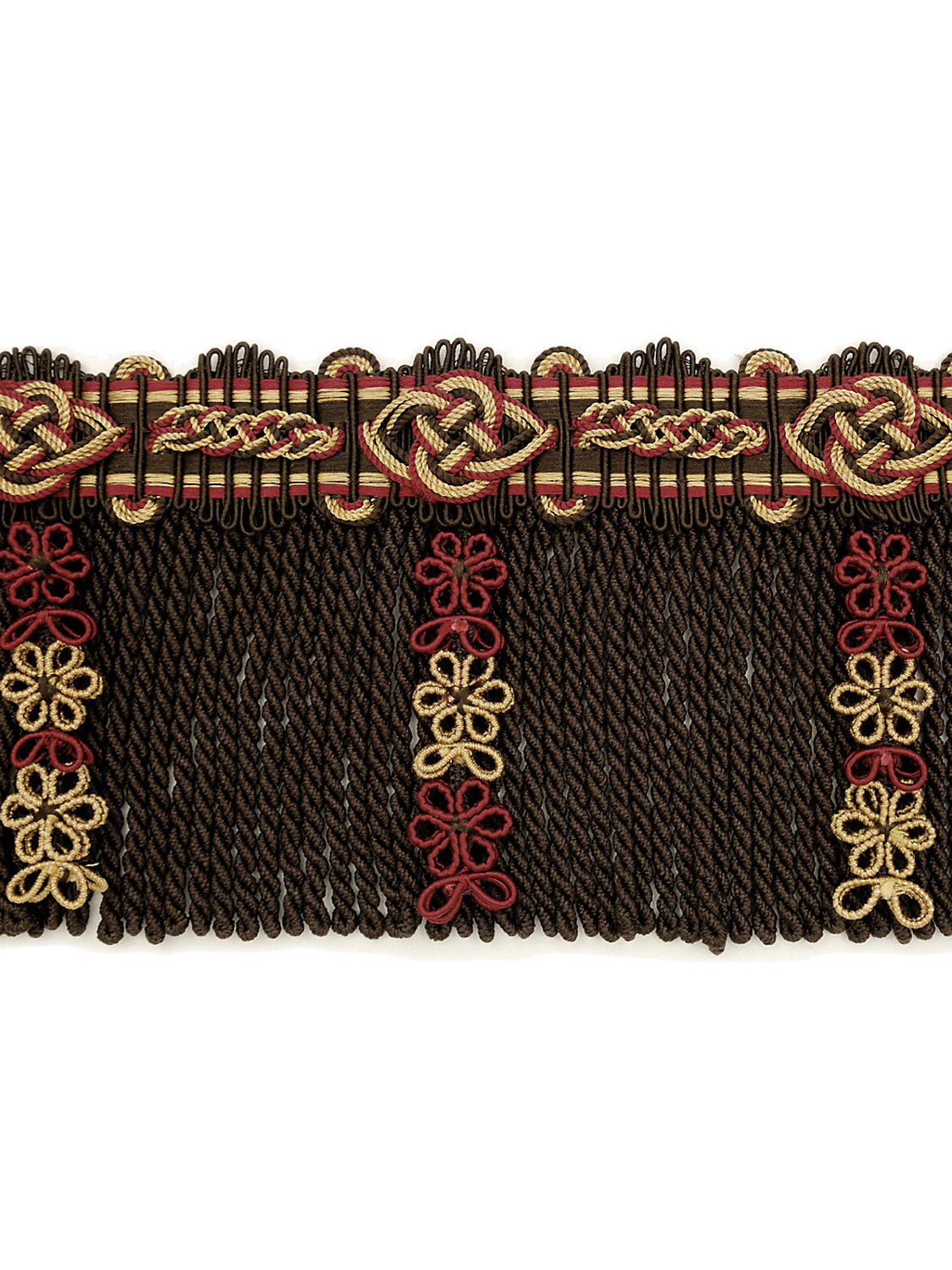 Siecle Diderot Bullion 4 1/2" - Ebony Bordeaux - Scalamandre Trim