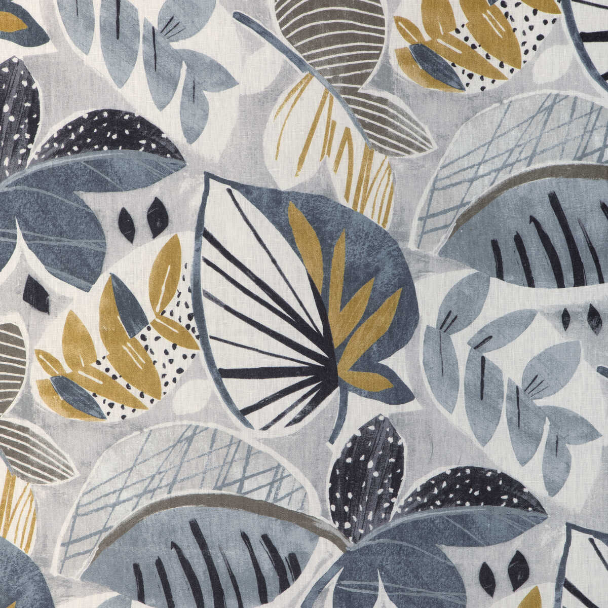 Leaf-A-Lot - Nickel - KRAVET BASICS Fabric
