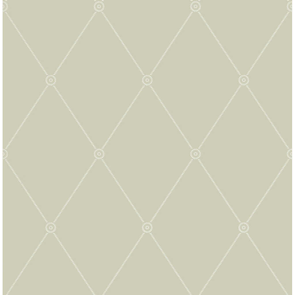 Large Georgian Rope Trellis - Olive - COLE & SON Wallpaper