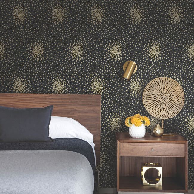 petite-leaves-wallpaper-black-gold-york-wallcoverings-md7102