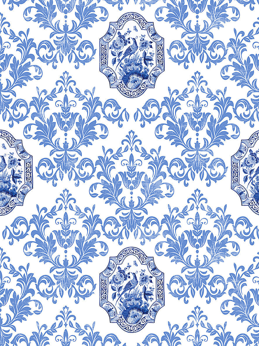 Porceleyne - Blue - Scalamandre Fabric