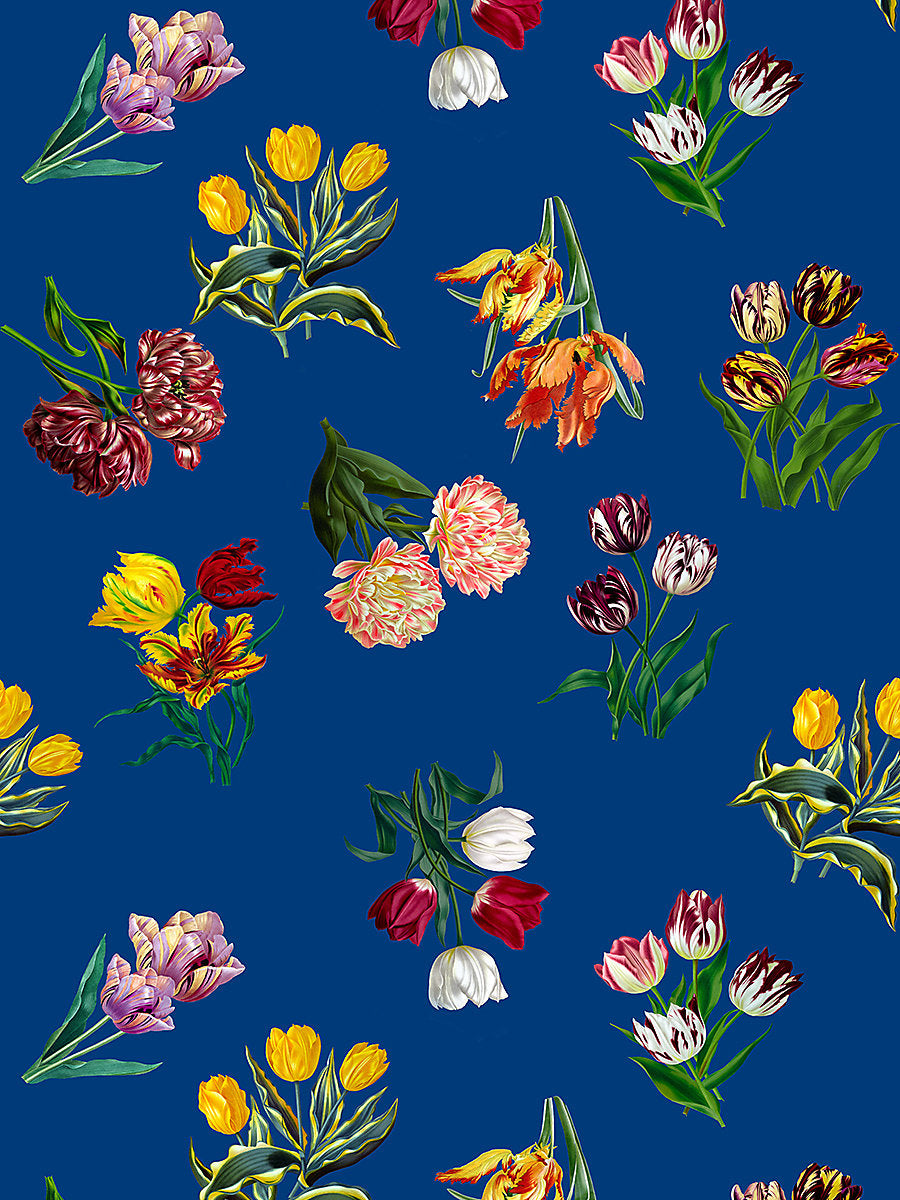 Etudes De Fleurs - Blue - Scalamandre Fabric