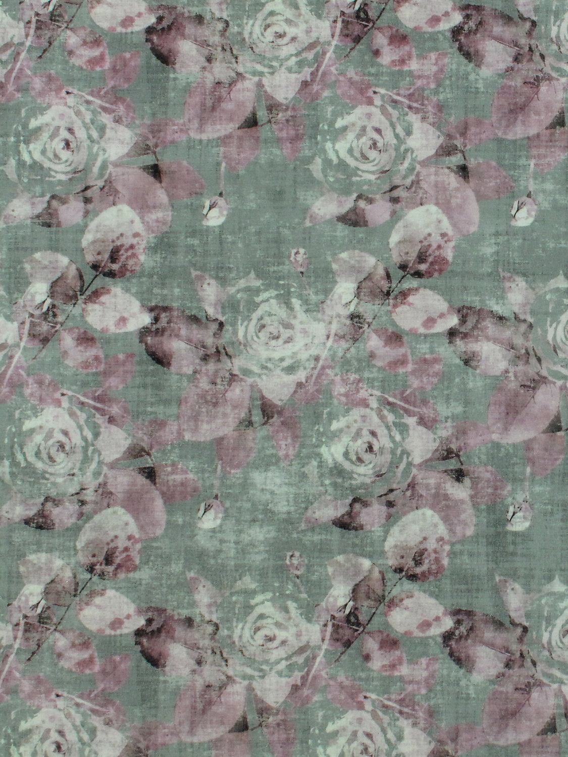 Rose Trellis Printed Velvet - Charcoal Pink - Scalamandre Fabric