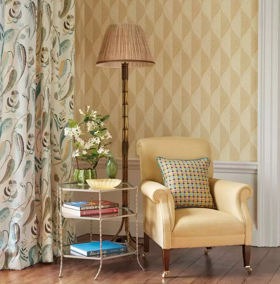 Les Indiennes Bonnelles Green/Ivory - Nina Campbell - NCW4352-05 Wallcovering