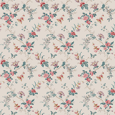 NC Bourton Boscobel Pink Teal - Nina Campbell - NCF4602-01 Fabric