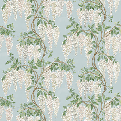 NC Bourton Wisteria Walk Aqua/Green - Nina Campbell - NCF4605-03 Fabric - Nina Campbell Fabric