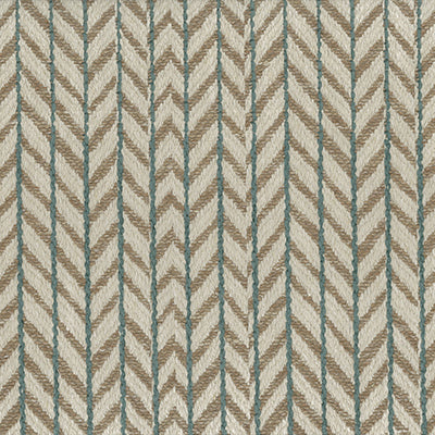 NC Bourton Weaves Fairford Beige/Teal - Nina Campbell - NCF4611-03 Fabric