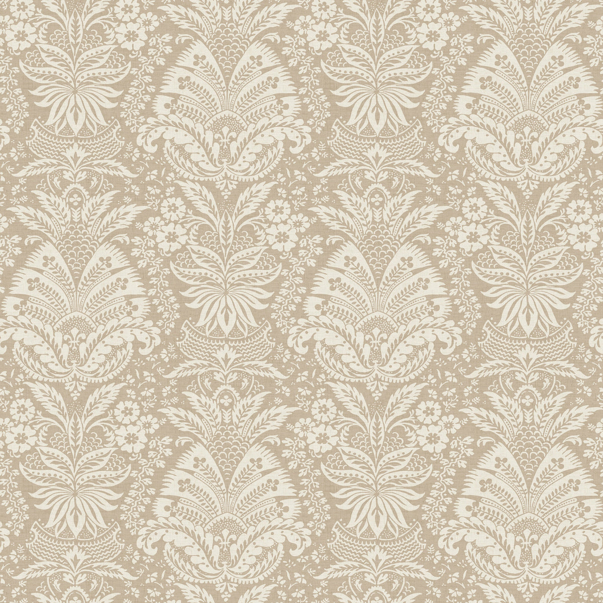 Bourton Damask Beige Nina Campbell Dauphine wallpaper NCW4635-02