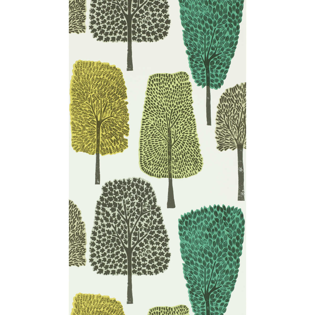 Cedar - Slate/Apple/Ivy - SCION Wallpaper