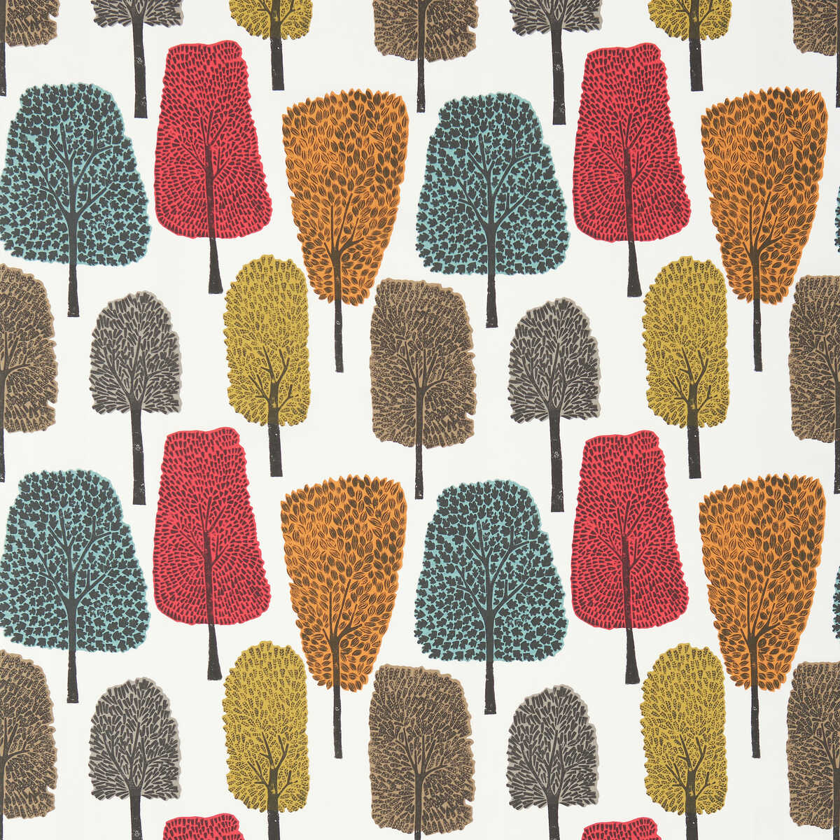 Cedar - Tangerine/Sulphur/Chilli - SCION Fabric
