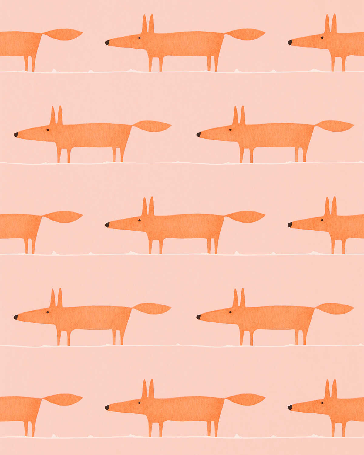 Midi Fox Wp - Milkshake/Rose - SCION Wallpaper
