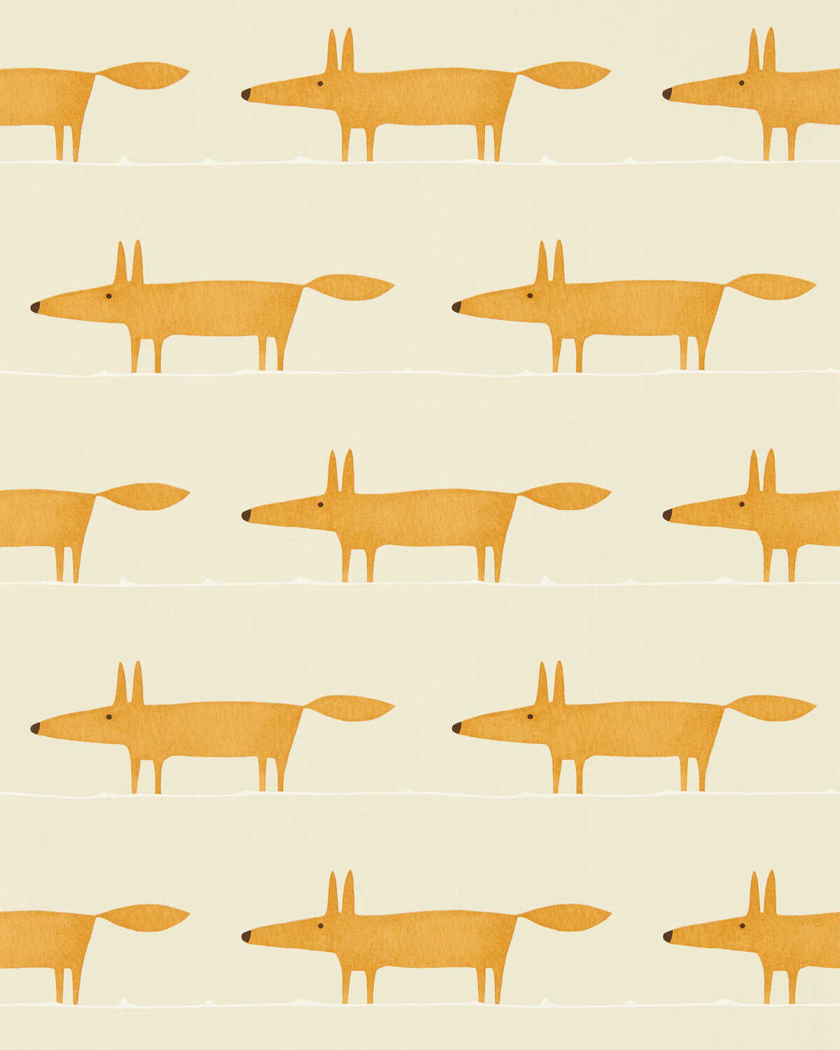 Midi Fox Wp - Raffia/Chai - SCION Wallpaper